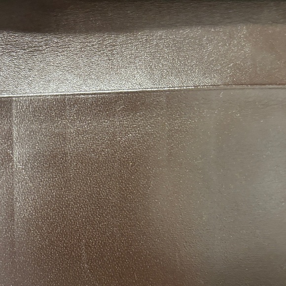 Coach Dark Brown Embossed Signature Leather Wallet with Gold Snap - Picture 5 of 13